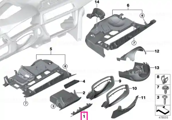 Cel mai bun preț Ornament sisteme asistență șofer SCHWARZ - BMW