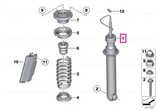 Livrare expres Arc suspensie spate - BMW