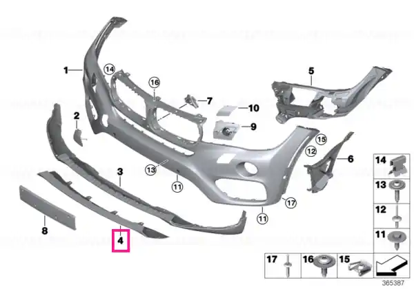Ofertă de sezon Ornament bara față XTRAVAGANCE - BMW