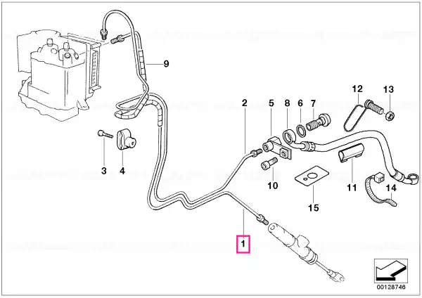 Set conducte frână circuite control spate - BMW Motorrad Disponibil imediat