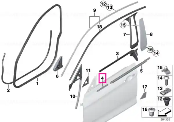 Ofertă limitată Capac conduct scurt exterior dreapta SHADOW LINE - BMW