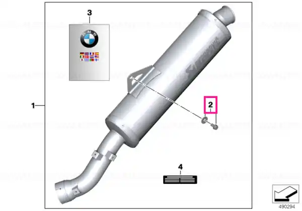Set of retaining elements - BMW Motorrad Nu rata