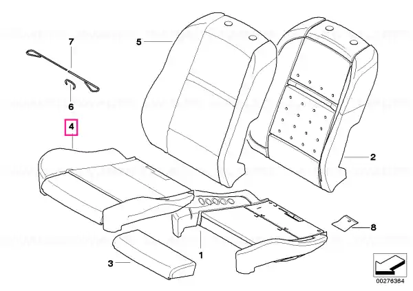 Nu rata Capac scaun Alcantara piele SCHWARZ - BMW