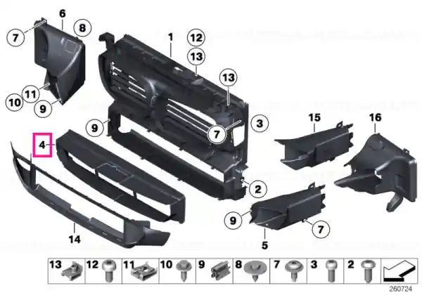 Premium Air duct front bottom - BMW