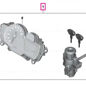 Set, sngl-key locking w/instr.cl. (code) KM/H - BMW Motorrad Livrare expres