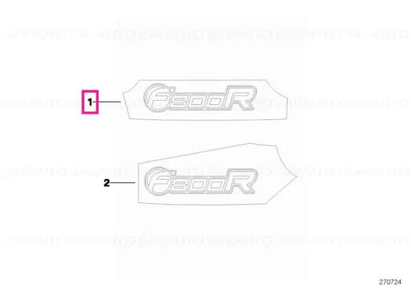 Lettering F800R, left - BMW Motorrad Nu rata
