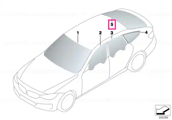 Rear window, tinted glass SSG - BMW Vezi acum