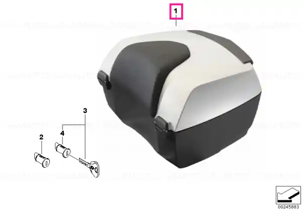 Touring topcase LIGHTWHITE UNI - BMW Motorrad Retur ușor