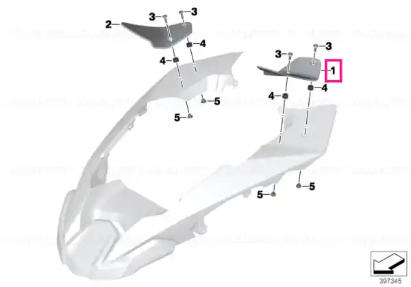 Wind deflector, left - BMW Motorrad Comandă acum