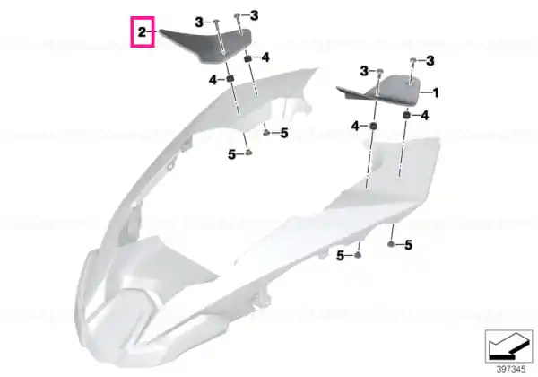 Wind deflector, right - BMW Motorrad Cumpărături sigure