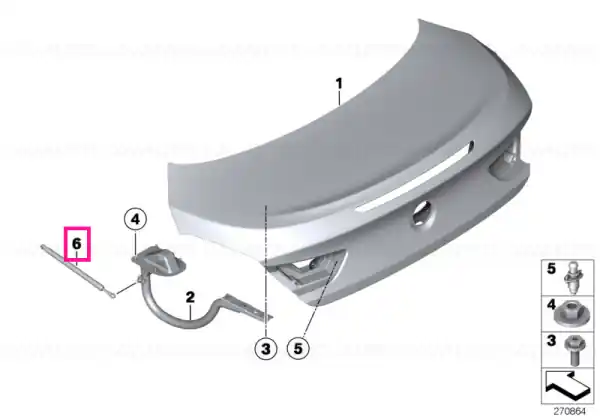 Discount Arc pneumatic capotă portbagaj - BMW
