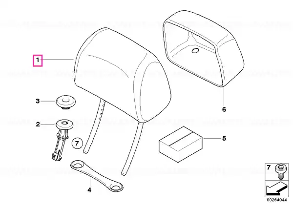 Head rest cloth ANTHRAZIT - BMW Mai ieftin