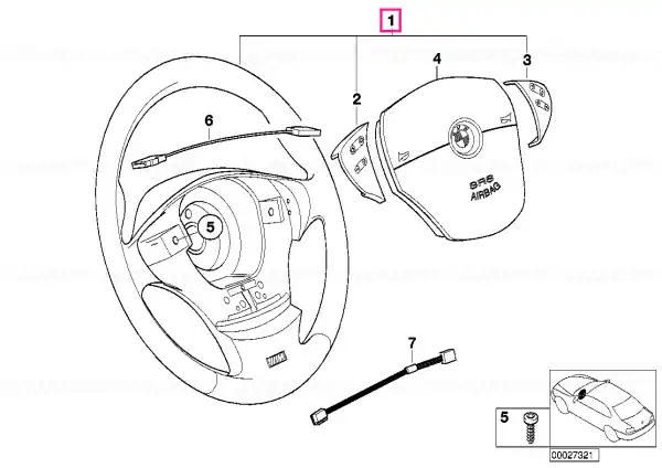 M Sports steer.-wheel, airbag, leather D=385MM - BMW Preferatul clienților