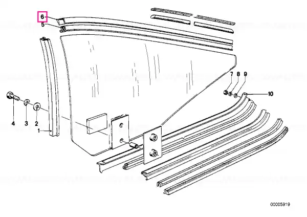 Expediere rapidă Guide rail rear left - BMW