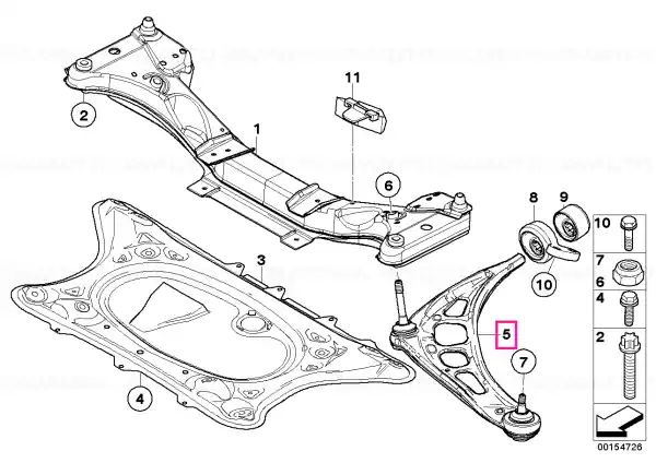 Premium Kit reparație trapez suspensie stânga VALUE LINE - BMW
