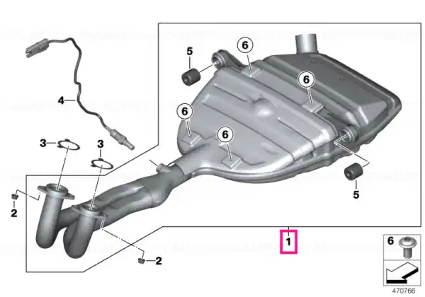 Ofertă specială Manifold with front silencer - BMW Motorrad