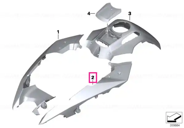 Capac roata fata, superior stang RACING-BLUE - BMW Motorrad Nu rata