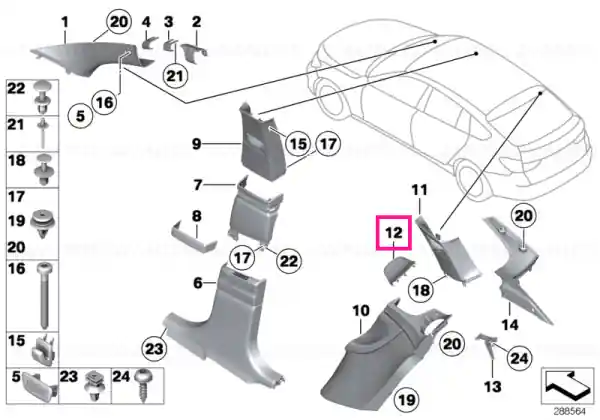 Ieftin Capac difuzor stang SCHWARZ - BMW