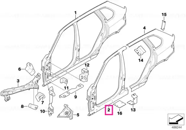 Column a with left rocker panel - BMW Lichidare de stoc