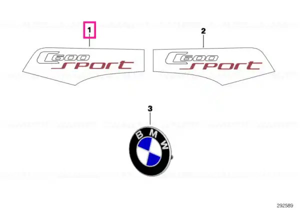 Expediere rapidă Lettering, left - BMW Motorrad
