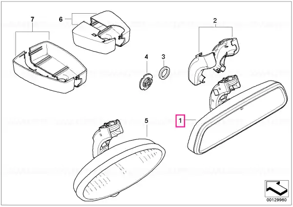 Cel mai vândut Rearview mirror EC / LED / GTO SOS - BMW