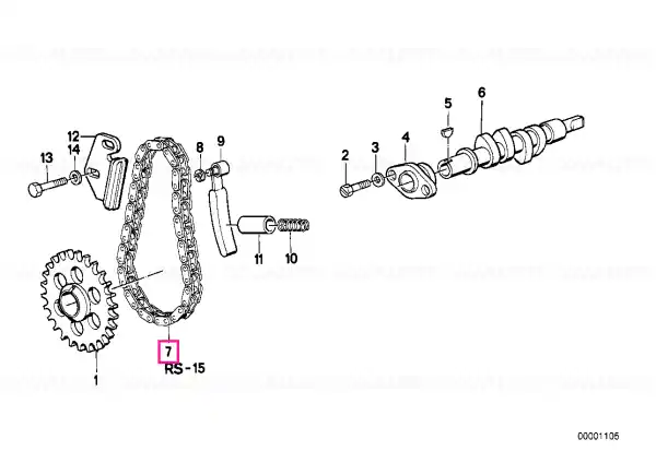 Retur ușor Timing chain - BMW Motorrad