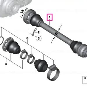 Arbore ieșire schimb stânga LK=86MM/D=30MM - BMW Chilipir