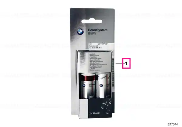 Reducere extra Touch-up stick set, fels-rot met. 2X12ML (951) - BMW Motorrad