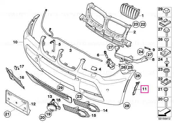 Side marker reflector right M-PAKET - BMW Noutate