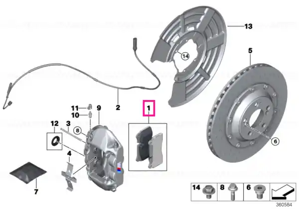 Kit reparație plăcuțe frână fără azbest - BMW Reducere specială