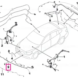 Wiring harness, front end - BMW Chilipir