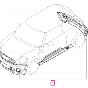 Aerodynamic package painted WA 94 - BMW - Mini Doar azi