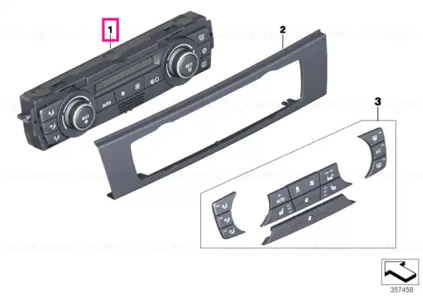 Automatic air conditioning control PERLGLANZ CHROM - BMW Promoție