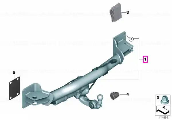 Carlig remorcare electric pivotant - BMW X5 F15 F85 M, X6 F16 F86 M Mai ieftin