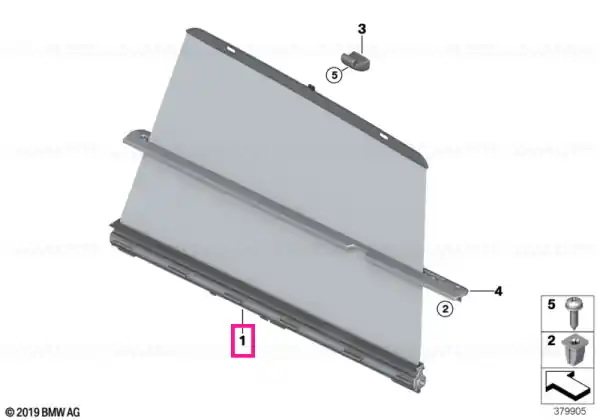 Sun blind, right - BMW Disponibil imediat