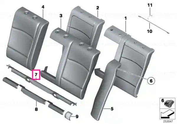 Retur gratuit Suport piesa Isofix - BMW