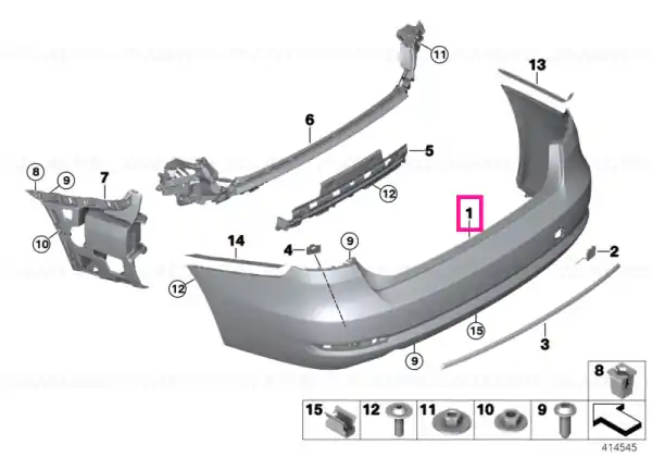 Promoție Panel, bumper, primed, rear ZWEI./LINES - BMW