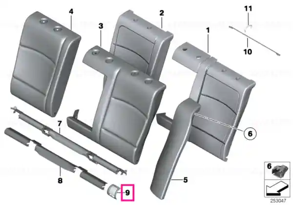 Noutate Panou trim Isofix interior OYSTER - BMW
