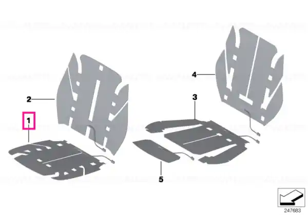 Heater element, basic seat - BMW Lichidare de stoc