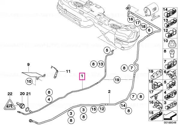 Reducere extra Fuel feed line - BMW