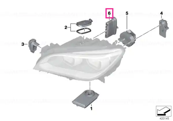 Driver module, headlights - BMW Cel mai vândut
