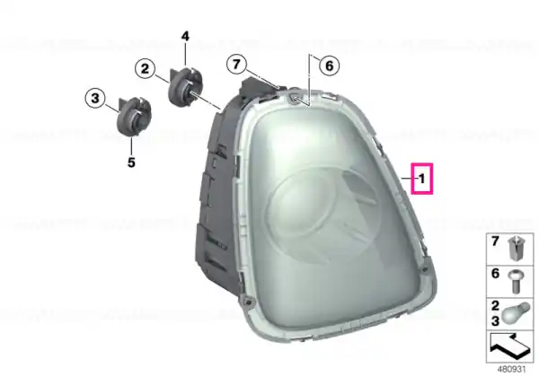 Rear light in the side panel, left - BMW - Mini Ofertă limitată
