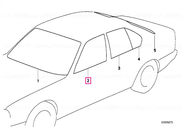 Door window clear front left - BMW Bestseller