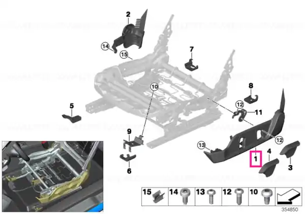 Tapițerie scaun lateral dreapta - BMW Transport gratuit