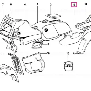 Capac baterie dreapta MINZGRUEN - BMW Motorrad Ieftin