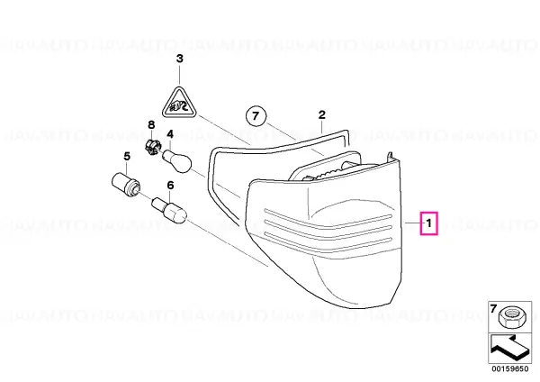 Preț mic Tail light "LED" left side panel - BMW