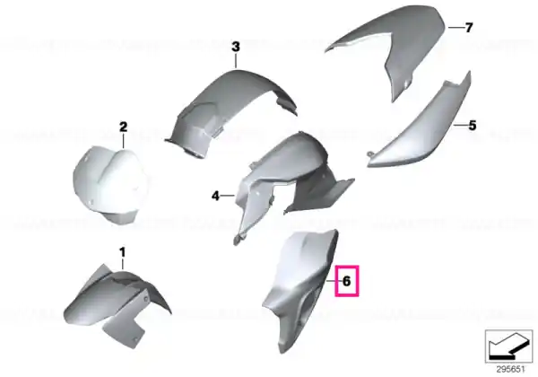 Comandă acum Panou inferior stâng MINERAL-SILVER - BMW Motorrad