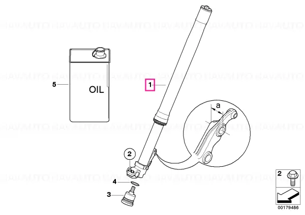 Fork leg left - BMW Motorrad Bestseller