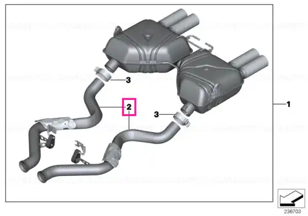 Reducere extra Țeavă intermediară E9X M3 - BMW