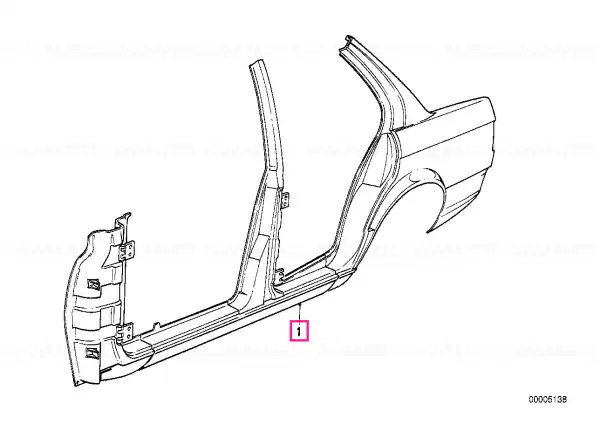 Body-side frame right - BMW Disponibil imediat